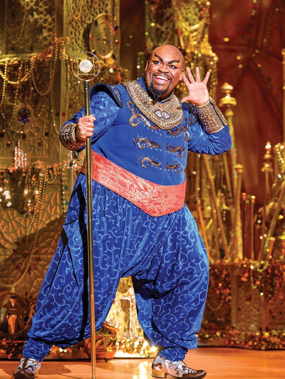5:17 Marcus M. Martin as Genie.  Aladdin Tour.  Photo Deen van Meer. (c) Disney V.jpg