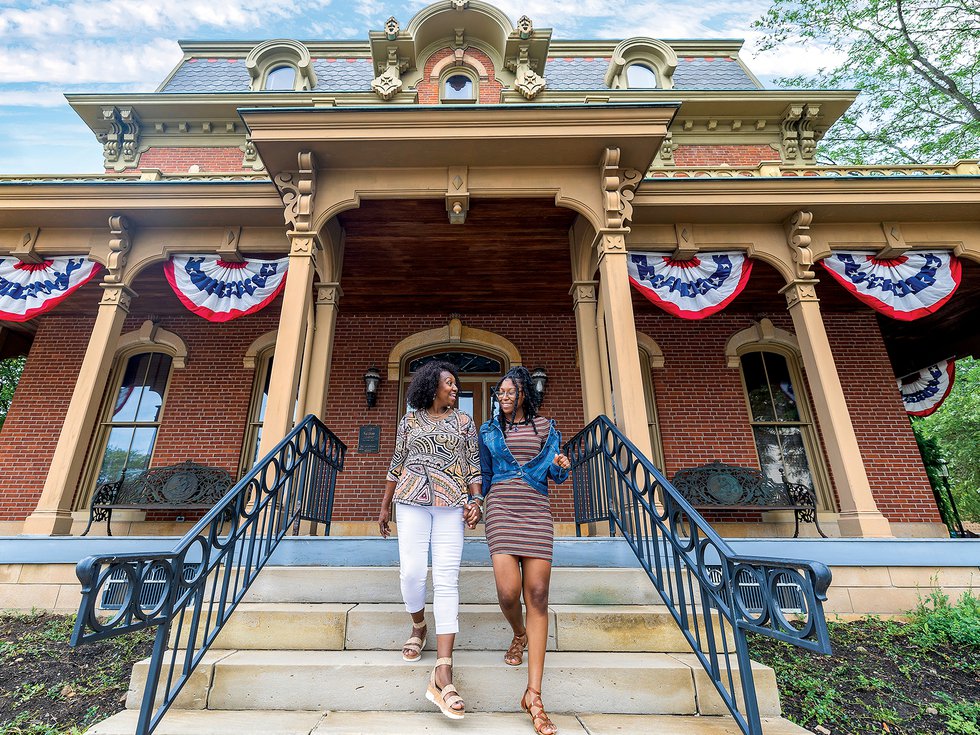 First Ladies National Historic Site Couple Walking Down Stairs.jpg